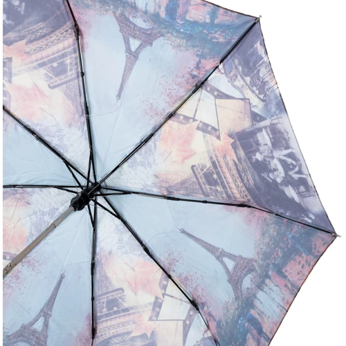Парасолька жіночий напівавтомат Magic Rain блакитний (ZMR4333-09): Тип ручки пряма