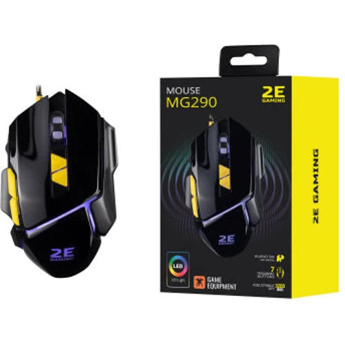 Мишка 2E M290 LED USB Black (2E-MG290UB): Тип сенсора оптический