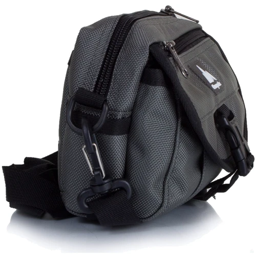 Мужская сумка через плечо Onepolar серая (W3172-grey): Фактура Тканая, Матовая