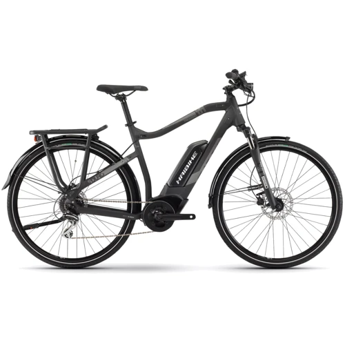 Электровелосипед Haibike SDURO Trekking 1.0 men 400Wh 8 s. Acera 28", рама L, черный-титан-серо-матовый, 2020