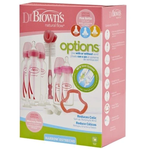 Стартовый набор для новорожденного Dr.Brown's розовый (SB05305-ESX): Возраст с рождения