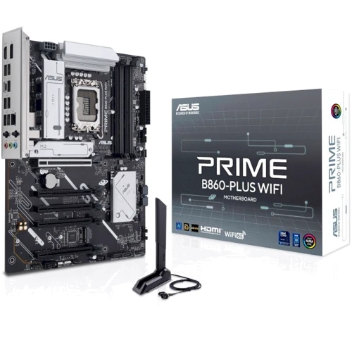 ASUS PRIME B860-PLUS WIFI: Оперативная память 4xDDR5 8666+ МГц, до 256 ГБ