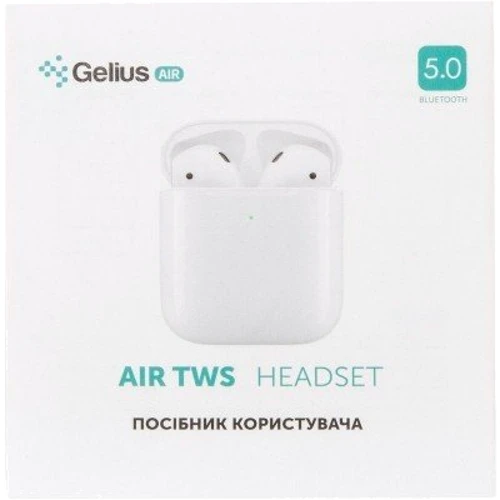 Наушники Gelius Air Airdots GA-TWS-001ELT White: Тип конструкции вкладыши