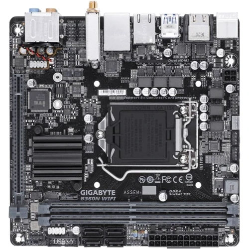 GIGABYTE B360N WIFI: Оперативная память 2xDDR4 2666, до 32 ГБ