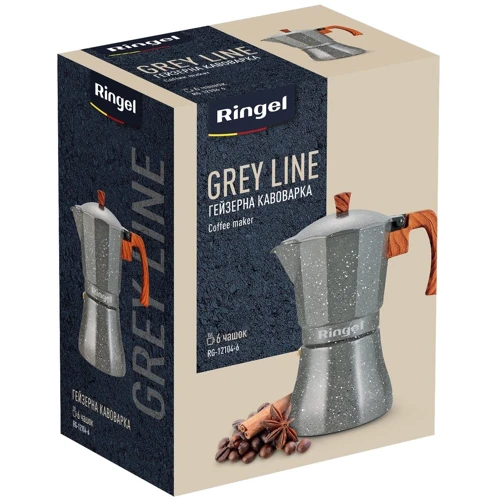 Кофеварка гейзерная Ringel Grey line 300мл (RG-12104-6): Цвет серый