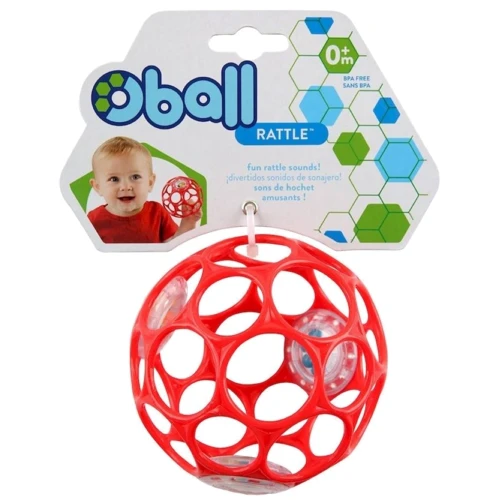 Іграшка-брязкальце Bright Starts Oball Rattle червона (074451114876): Виробник Bright Starts