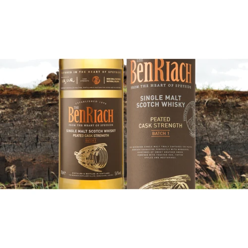 Виски BenRiach Cask Strength Peated Batch 1 (0,7 л) (BW38249)