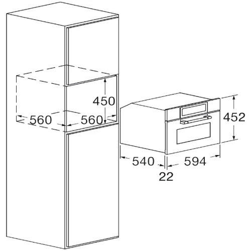 Духова шафа електрична Fulgor Milano FCLCSO4510TEMBK: Об'єм, л 34