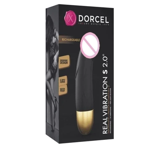 Вибратор Dorcel Real Vibration S Gold 2.0, перезаряжаемый