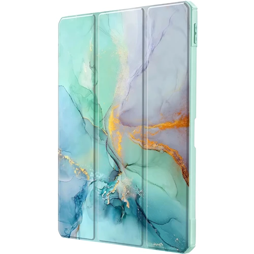Аксесуар для планшетних ПК BeCover Soft Edge TPU з Pencil Mount Green Marble для Xiaomi Redmi Pad SE 8.7 (712574)