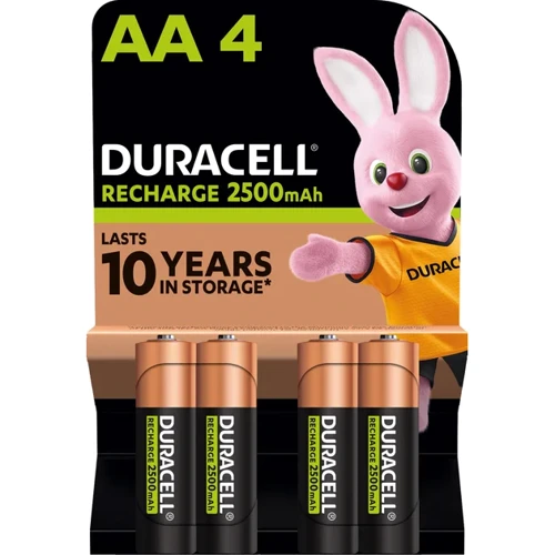 Duracell Recharge AA 2500 мАч 4 шт (5000394057043)