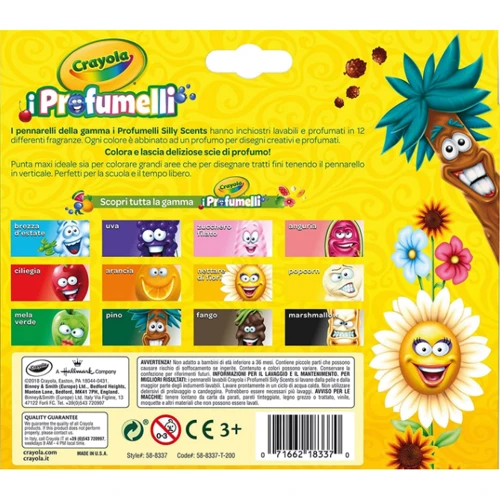 Набір фломастера Crayola Silly Scents широка лінія (washable) з ароматом 12 шт. (58-8337) фото 6