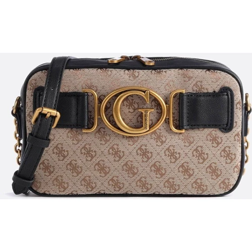 Женская сумка кросс боди GUESS AVIANA CAMERA BAG темно-бежевая (HWJB8414140-LBL)