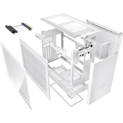 Корпус Cooler Master MasterBox NR200P V2 White (NR200PV2-WCNN-S00): Матеріал передній панелі пластик