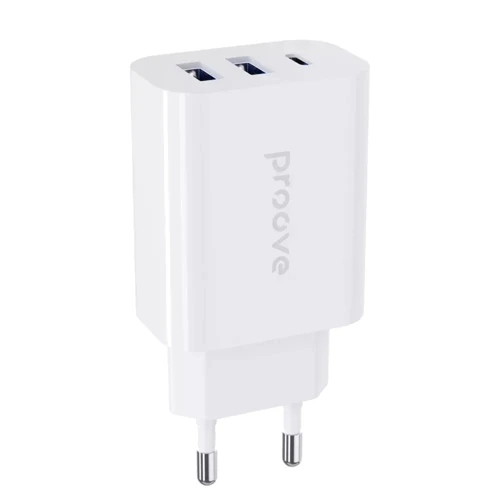 Зарядное устройство Proove Wall Charger 2xUSB+USB-C Rapid 30W White (WCRP30210002): Особенности Быстрая зарядка, Power Delivery (PD), USB-C