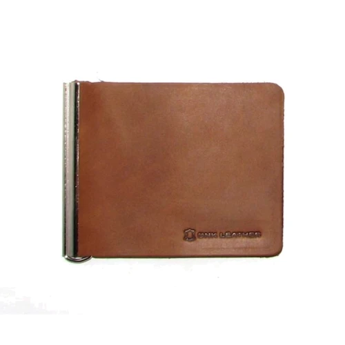 Мужской зажим для денег DNK Leather коричневый (DNK Зажим Spring+ col.N)