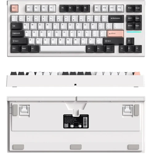 Клавиатура FL Esports FL750 CPM White Olivia Gateron PRO Yellow wireless Three-Mode: Подключение беспроводное