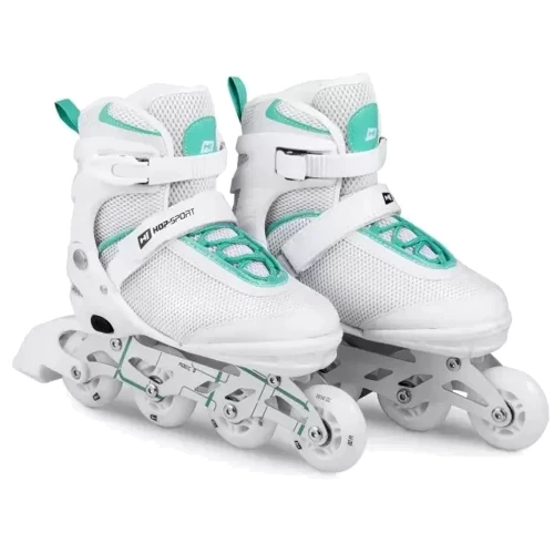 Роликовые коньки для девочки Hop-Sport 3W1 HS-903 Motion S бело-мятные фото 8