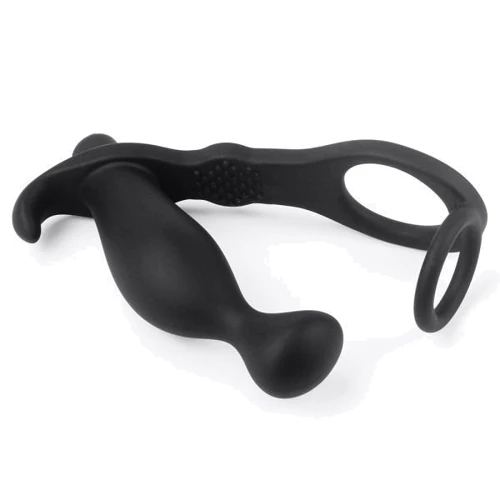 Анальная пробка с эрекционным кольцом и вибрацией LoveToy Ass Rasca Prostate Vibrating Plug Combo