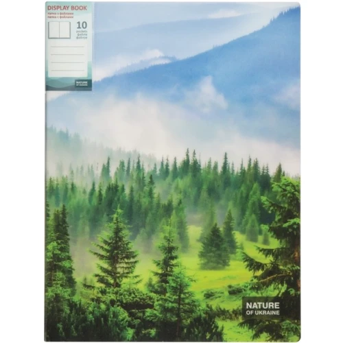 Комплект папок А4 Optima с 10 файлами Optima "Nature of Ukraine", ассорти, 10 шт. (O32124) фото 1