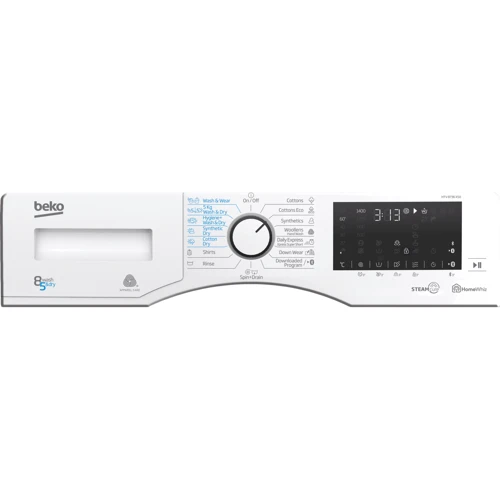 Пральна машина Beko HTV8736XS0: Завантаження білизни (прання), кг 8