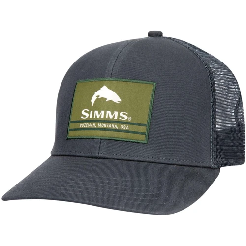 Бейсболка Simms Original Patch Trucker Carbon темно-серая (12677-003-00)