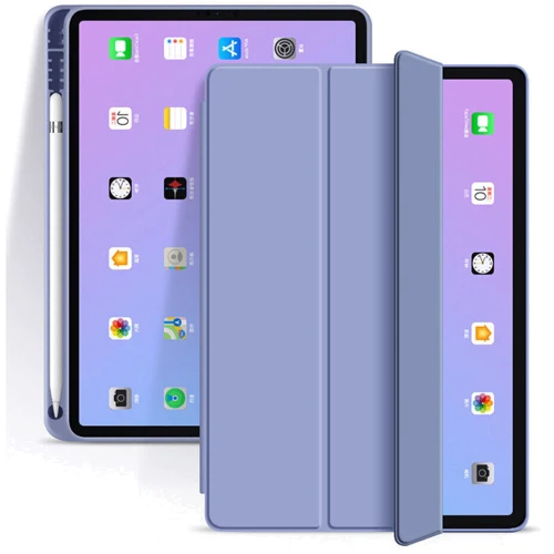 Аксессуар для iPad BeCover Tri Fold Soft TPU with Pencil mount Purple for iPad 10.9 (2022 / 2024) / iPad 11 2025 (708463)