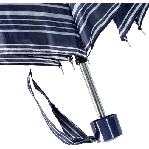 Зонт женский механический Incognito синий (FULL412-navy-stripe): Фасон Складной (3 сложения)