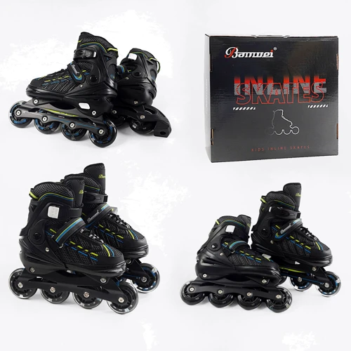 Раздвижные ролики Best Roller колеса PU 5962-15 L (39-42) Черные