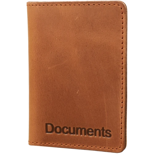 Женская обложка для документов DNK Leather коричневая (DNK-minidoc-fileH-colN)