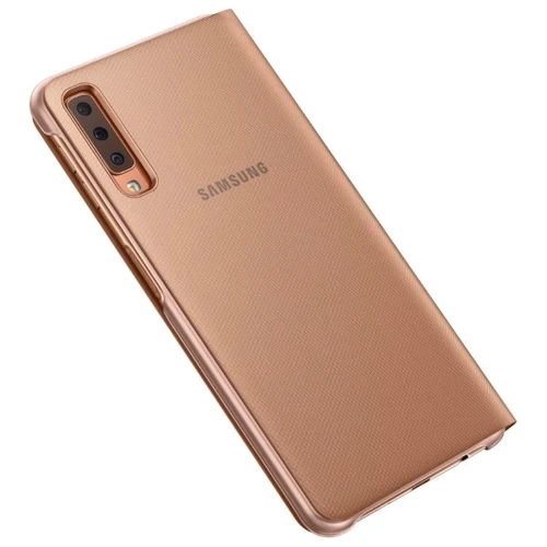 Чохол для телефона Samsung Wallet Cover Gold (EF-WA750PFEGRU) для Samsung A750 Galaxy A7 2018: Матеріал Искусcтвенная шкіра