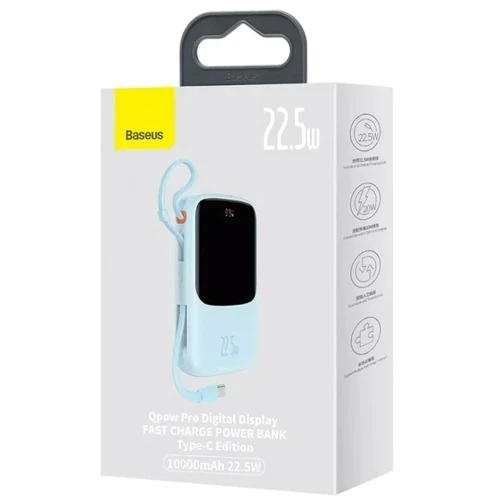 Внешний аккумулятор Baseus Power Bank 10000mAh Qpow Pro 22.5W Blue (PPQD020103)
