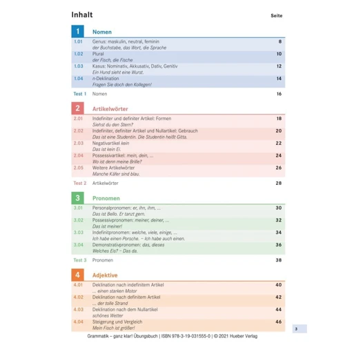 Grammatik - ganz klar!: Übungsgrammatik A1-B1 mit Audios: Производитель Hueber