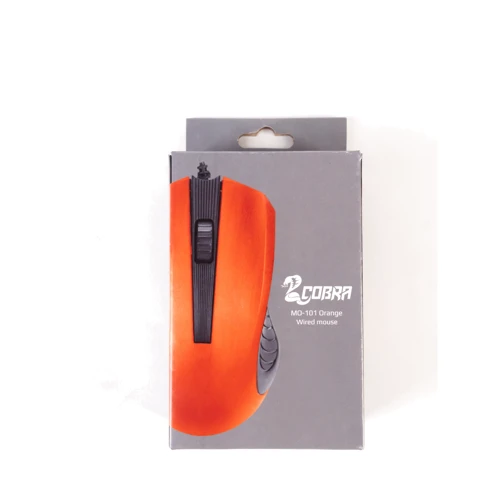 Мышь COBRA MO-101 Orange: Эргономика симметричная для левшей