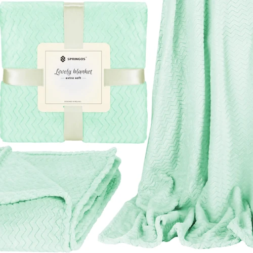 Плед Springos Extra Soft 130x180 см мятный (HA7133)