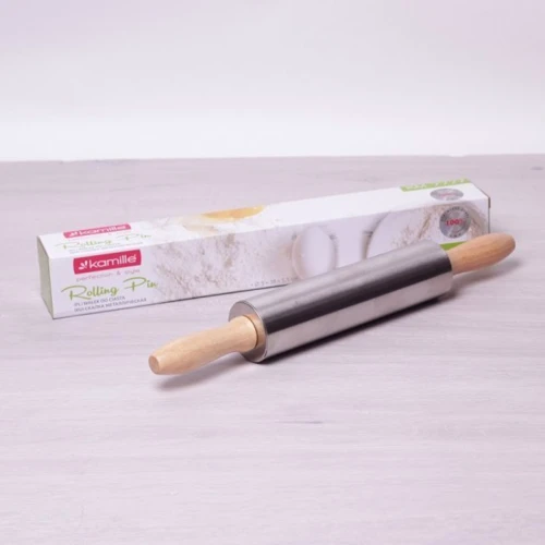Скалка Kamille 38x5.5 см (KM-7777): Тип скалка для теста