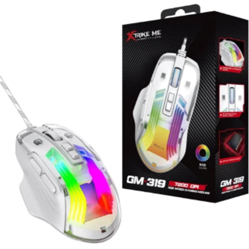 Мишка Xtrike ME GM-319 USB RGB White (GM-319): Ергономіка для правой руки