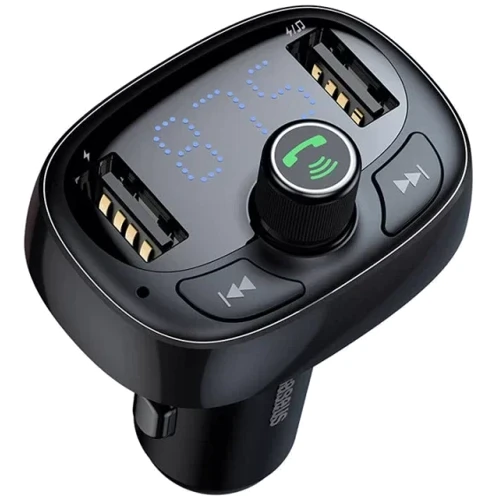 Зарядное устройство Baseus Car Charger 2хUSB T Shaped S-09 Car Bluetooth MP3 Player Black (CCMT000301) фото 5