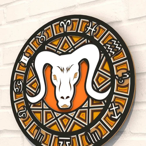 Дерев'яна картина-розмальовка Wortex Woods Знак зодіаку Овен 35x35 (3DP61002)