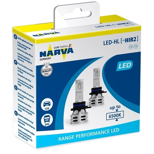 Лампы светодиодные Narva 18044 HIR2 12/24v 6500K X2 24W RPL Range Performance (2 шт) фото 2