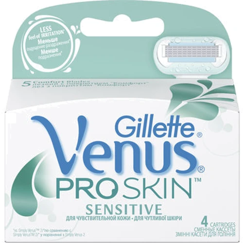 Gillette Venus Proskin Сменные кассеты для бритья для чувствительной кожи 4 шт.