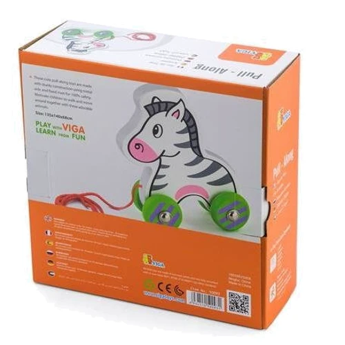Деревянная каталка Viga Toys Зебра (50093)