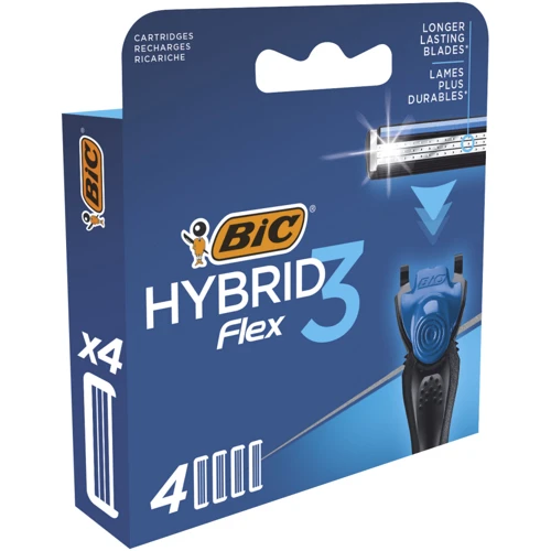 BIC 3 Flex Змінні картриджі для гоління чоловічі 4 шт.: Вид Сменные кассеты