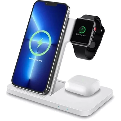 Charging Master Wireless Charger Stand 15W White for Apple iPhone, Apple Watch (Зарядные устройства)(78468981) Stylus approved