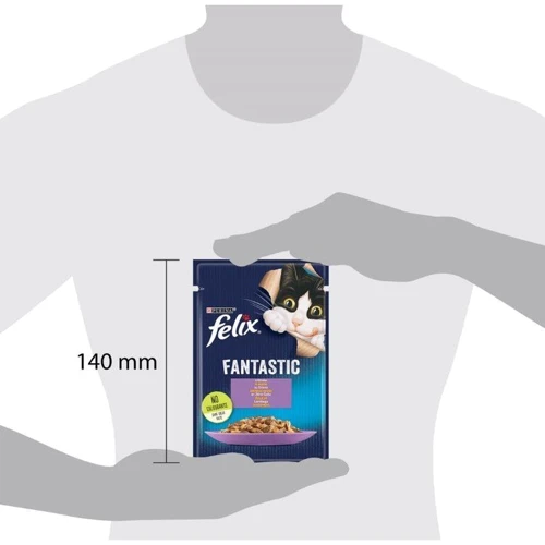 Вологий корм FELIX Fantastic для дорослих котів шматочки в желе з ягнятком 26х85 г (7613039838969): Вік дорослі