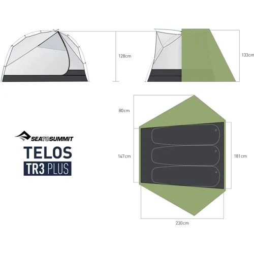 Палатка Sea to Summit Telos TR3 Plus, Fabric Inner, Sil/PeU, Green (STS ATS2040-02180406) фото 12