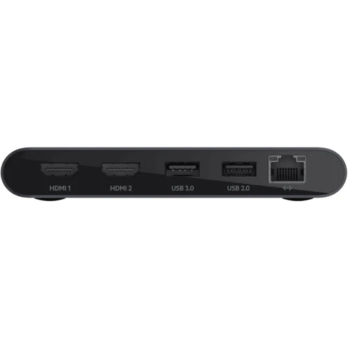 Адаптер Belkin Adapter USB-C to 2xHDMI+RJ45+2xUSB Thunderbolt 3 Mini Dock Black (F4U098BT) фото 4