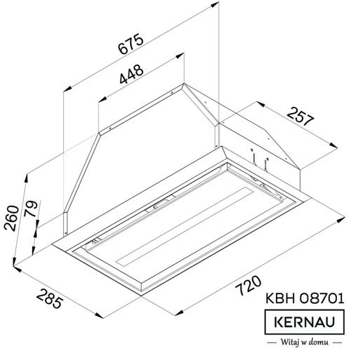 Витяжка Kernau KBH 08701 W: Тип фільтра повітря Рециркуляція, Відведення