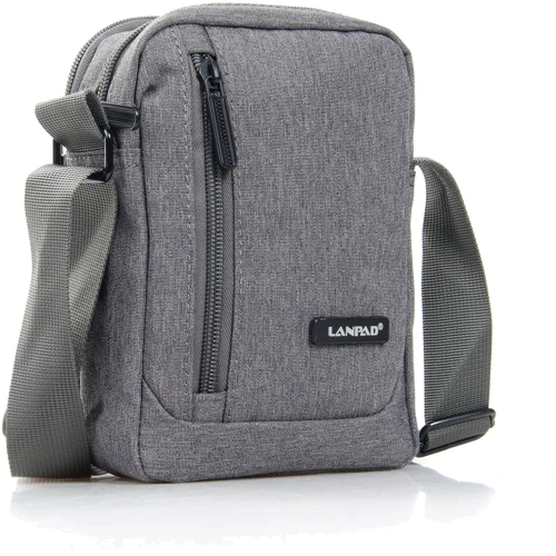 Чоловіча сумка через плече Lanpad сіра (33065)