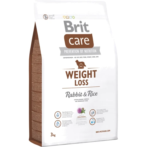 Сухой корм для собак с лишним весом Brit Care Weight Loss Rabbit & Rice с кроликом 3 кг (8595602510337)